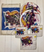 Hot Wheels Party Decoration Ephemera Tablecloth Plates Napkins VTG 1990s... - £44.39 GBP