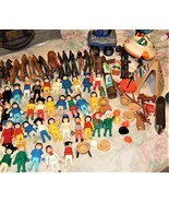 Geobra vintage 1974 Playmobil Mixed Lot 100 People, Animals &amp; Accessories - £39.65 GBP