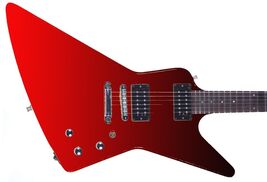 Guitar Skin Axe Wrap Re-skin DIY Red Black Fade 1167 Oversized Electric - $54.95