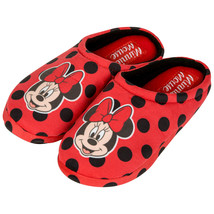 Minnie Mouse Polka Dots Women&#39;s Clog Slippers Red - £20.28 GBP