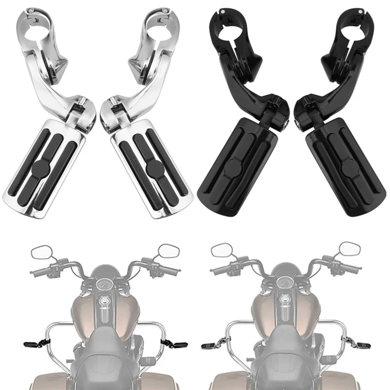 32mm 1-1/4&quot; Motorcycle Engine Guard Footrest Highway Bar Foot Pegs Pedal... - $59.16+