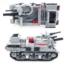 New WW2 US M7 Priest Style Self-propelled Tank Building Block Army - $39.88