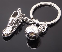 Football and Shoe Keychain 1pc,Friendship Keyring,Birthday Party Gift an... - $3.70