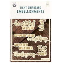 Hello Autumn Light Chipboard Embellishments 4&quot;X6&quot; 7/Pkg- P13HAU55 - $20.79