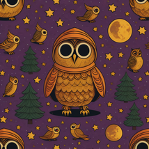 Owl Out There seamless pattern for products  - £1.56 GBP