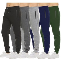 Mens Slim Fit Fleece Jogger Sweatpant Active Gym Lounge Workout Fit Free... - £11.33 GBP