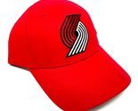 MVP Portland Trail Blazers Logo Basketball Solid Red Curved Bill Adjusta... - $17.59