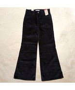 Levi&#39;s Women&#39;s Ribcage Black Corduroy High Rise Flare Bellbottom Pants -... - $49.95