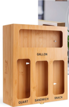 Bag that Zip Storage Organizer Suitable for Gallon Quart Sandwich Snack Bamboo - £24.31 GBP
