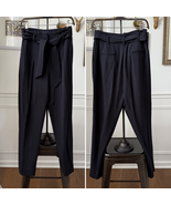 Equipment Femme Black High Waisted Belted Taper Trousers $325 2 - $124.86 CAD