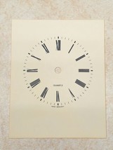 SMALL Quartz Clock Replacement Dial  Plastic vinyl 3.73&quot; x 4.71&quot; x 0.6mm - £4.76 GBP