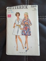 5265 BUTTERICK c.1960&#39;s Misses One Piece Dress Sewing Pattern Size 10 UC FF - $23.74