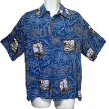 vintage Art of Eddy Y by Reyn Spooner Woody Car Surfer Button Up Shirt S... - £23.67 GBP