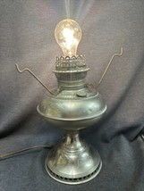Antique Rayo Kerosene Oil Lamp Base 10&quot; Shade Holder Arms  Electrified - $34.65