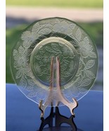 MacBeth-Evan Depression Glass Pink Dogwood Apple Blossom Wild Rose 8” Plate - $24.32 CAD