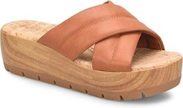 New Korks Brown Leather Platform Sandals Size 8 M $105 - £55.94 GBP