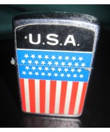 Vintage MY-LITE Patriotic USA US Flag Flip Top Petrol Lighter Made in Korea - $571.18 MXN