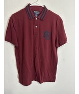 Polo Jeans Company Ralph Lauren Dark Red Logo Polo Shirt Men’s Size Medium - €16,79 EUR
