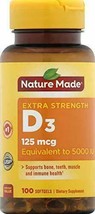 Nature Made Extra Strength Vitamin D3 125 mcg (5000 IU) Softgels, 100 Co... - $15.89