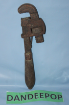 Vintage Stillson Adjustable Wrench With Wood Handle 10&quot; Tool - £23.79 GBP