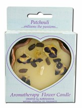 Auroshikha Flower Shape Terra Cotta (3-3/8 in x 1 in) Flower Candles Patchouli - £10.05 GBP