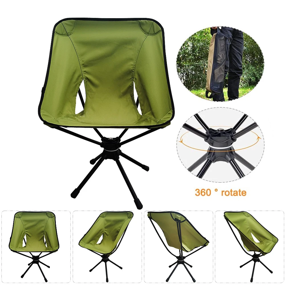 Camping Swivel Chair 360 Degree Swivel Chair Outdoor Leisure Picnic Chair Field - £61.29 GBP