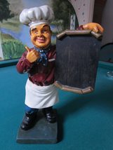 Ceramic Cook with Board Christmas Decor 14&quot; cheff Original All Occasions - $74.47