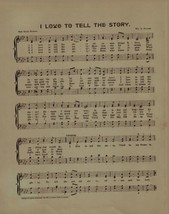 1890 Antique Sheet Music Tell Me the Story of Jesus 8 X 10 Collectible 2... - £29.84 GBP