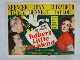 Father&#39;s Little Dividend Title Lobby Card 11x14 Spencer Tracy Elizabeth ... - £46.38 GBP