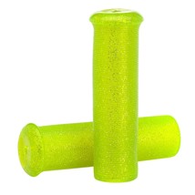 Metal Flake Sparkle Old Style Motorcycle Grips 7/8&quot; Yellow, 42-21125 Min... - $15.99