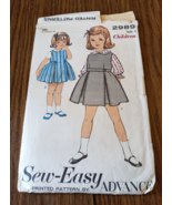 Advance Sew-Easy 2989 Children&#39;s  Jumper &amp; Blouse Vintage 60s Size 4 - £5.45 GBP
