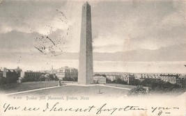 Bunker Hill Monument Boston Massachusetts MA Antique UDB Postcard PM 1905 H21 - £7.23 GBP