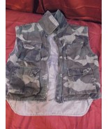 Camouflage Vest Woodland Unbranded Youth Kids SZ Large Unisex Collared 5212 - £12.73 GBP