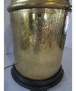 Large Vtg. Brass, 29&quot; Chinoiserie Asian Tea Canister Table Lamps - $125.00