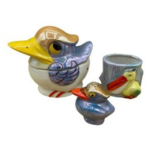 Vintage Seagull Pelican Bird Creamer Toothpick Salt Shaker Lusterware Japan - £21.02 GBP