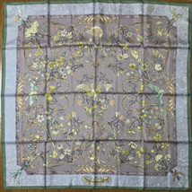 Hermes Scarf Pierres d&#39;Orient et d&#39;Occident 90 cm Carre shawl 35&quot; 0814 - £392.81 GBP
