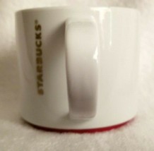 Starbucks Coffee Cup Mug White With Gold Lettering and Red Stripe 2012 16 Ounce - £10.26 GBP