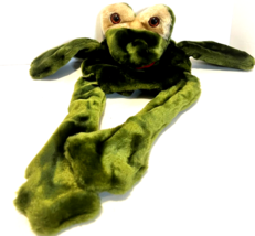 VTG Green Velvet Frog Hand Puppet - £8.94 GBP