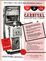 Carnival Arcade Game FLYER Chicago Coin Original 1969 Rifle Shooting Gallery Art - £28.71 GBP