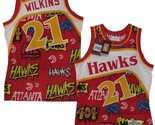 86-87 Dominique Wilkins #21 Hawks Mens Mitchell &amp; Ness Swingman Slap Jer... - $84.26