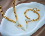 Steel full rhinestone snake charm necklace bracelet for women new punk girls thick thumb155 crop