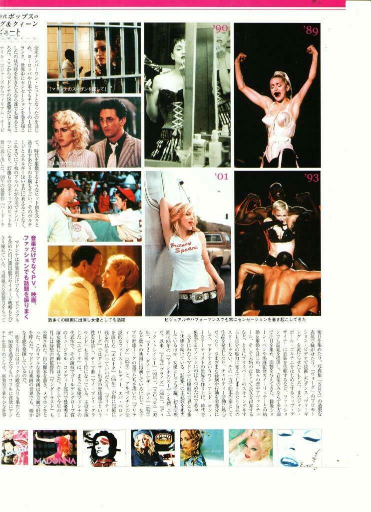 Primary image for Patrick Swayze Madonna teen magazine pinup clipping Japan close up 80's