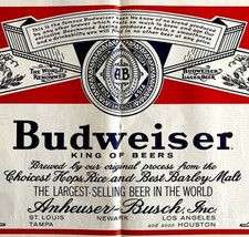 Budweiser Double Page King Of Beers 1965 Advertisement Centerfold Brewery DWII1 - £62.90 GBP