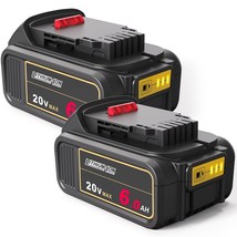 2-Pack 6.0Ah Replacement Battery For Dewalt 20V Battery Dcb206 Dcb204 Dcb204-2 D - £79.92 GBP