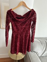 Burgundy  Velvet WhimsyGoth Vampire Boho Fairy  90’s Grunge Gothic Mini ... - $27.00