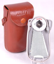 DELTA FAN OUT FLASH BULB UNIT-Brown Leather Case-Sync Cord-Vtg Photography - $18.74