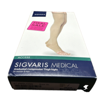 Sigvaris Black Graduated Compression Thigh Highs SL Medical 972NSLO99 New - $26.14