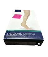Sigvaris Black Graduated Compression Thigh Highs SL Medical 972NSLO99 New - £20.47 GBP