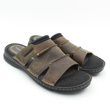 Rockport Trutech Darwyn Mens Brown Leather Slip-on Slides Lightweight Sandals 11 - £30.68 GBP