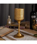European Vintage Gold Perforated Metal Candle Holder, French Romantic Di... - $252.61 CAD